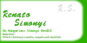 renato simonyi business card