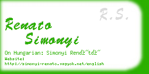 renato simonyi business card